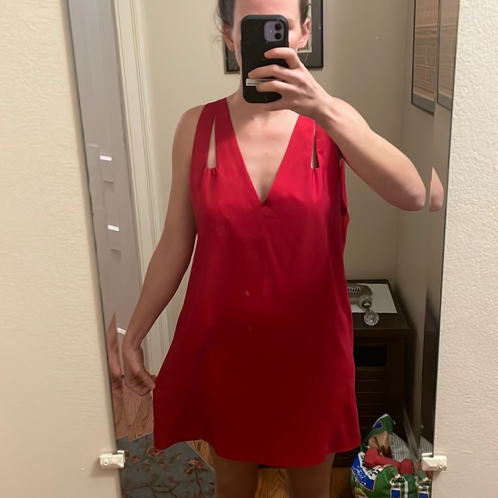Flowy red dress